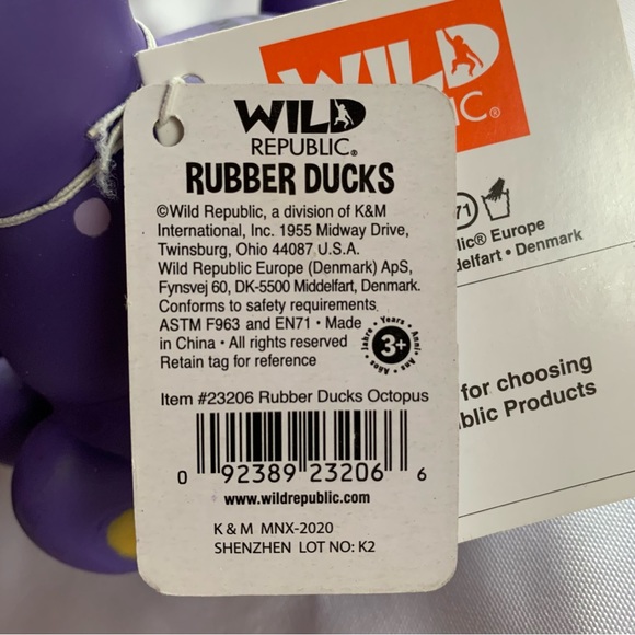 Wild Republic Rubber Octopus Ducks Toys, 4" set of 2 - Picture 3 of 5